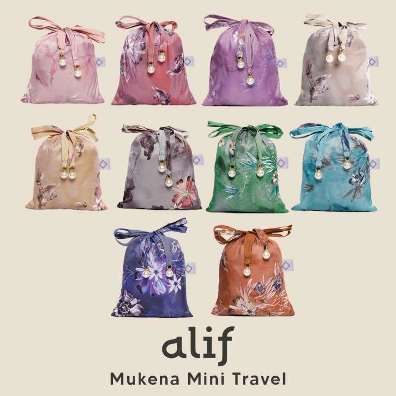 Product image ALF BY ALIF MUKENA MINI MOTIF PARASUT PREMIUM KOREA TRAVEL - MAUVE SHADOWS ( MKN-P02-003 ) all variant all variant